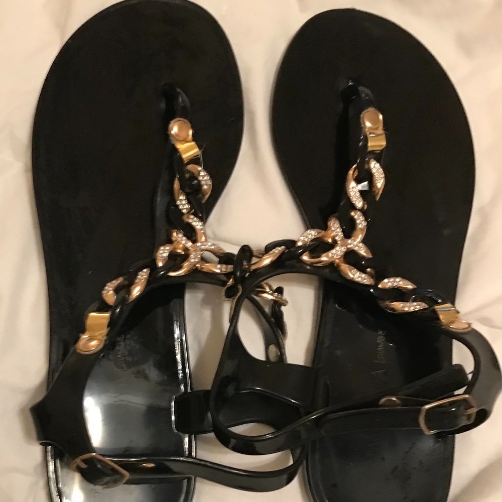 Black Flip Flops